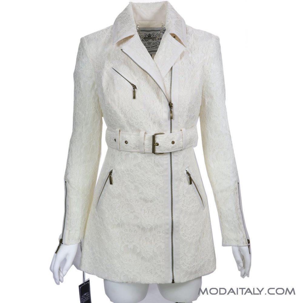 Blanc Noir Lace Trench Coat Unique & Astonishing